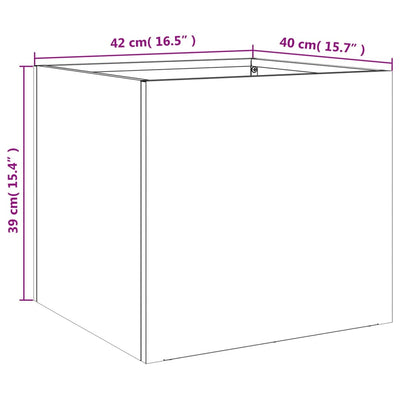 Planters 2 pcs Anthracite 42x40x39 cm Steel