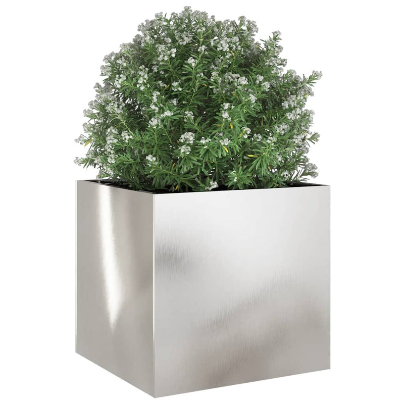 Planter Silver 49x47x46 cm Stainless Steel