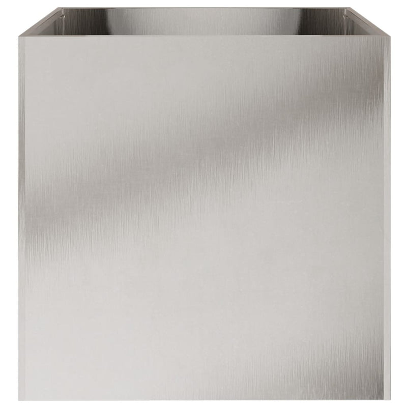 Planters 2 pcs Silver 49x47x46 cm Stainless Steel