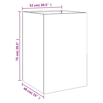 Planter Anthracite 52x48x75 cm Steel