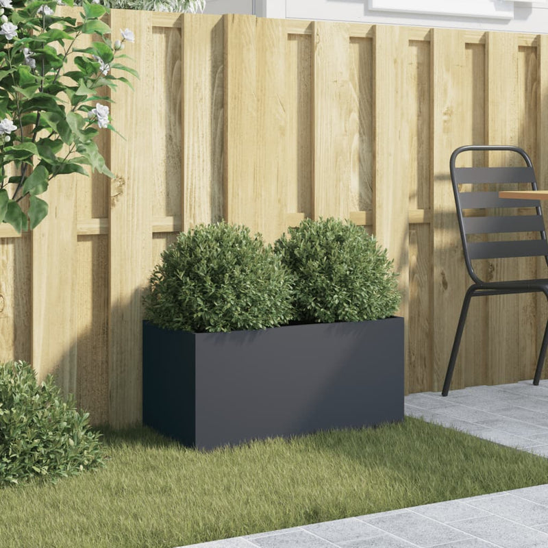 Planter Anthracite 62x30x29 cm Steel