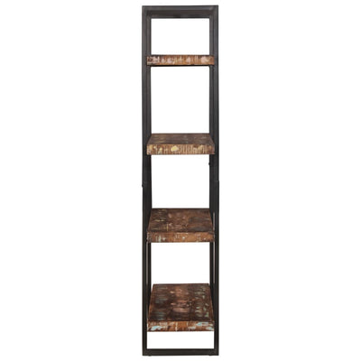 Bookcase 4-Tier 110x40x180 cm Solid Wood Reclaimed and Iron