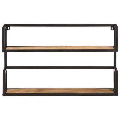 Wall Shelf 90x20x55 cm Solid Wood Mango and Iron