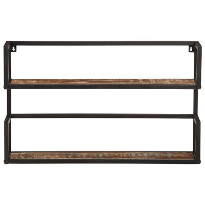 Wall Shelf 90x20x55 cm Solid Wood Reclaimed and Iron