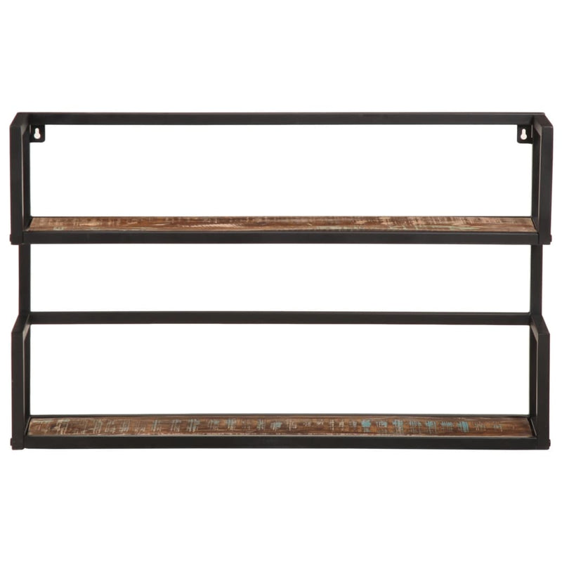 Wall Shelf 90x20x55 cm Solid Wood Reclaimed and Iron