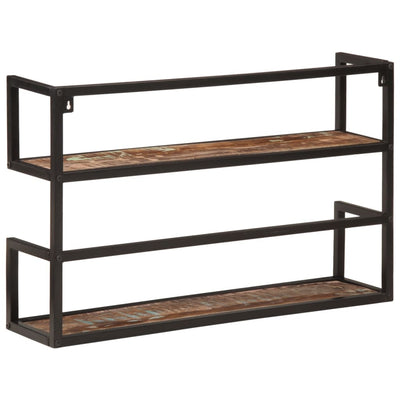 Wall Shelf 90x20x55 cm Solid Wood Reclaimed and Iron