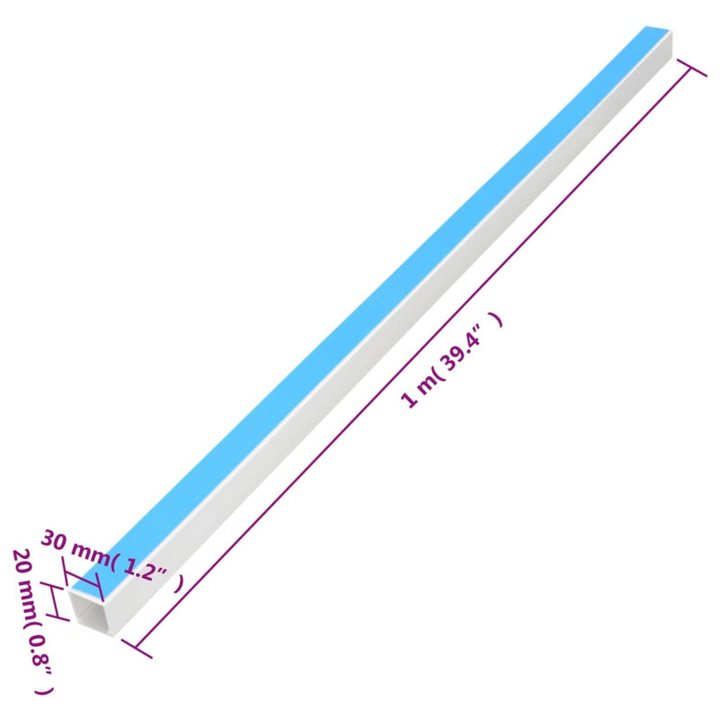 Cable Trunking Self-Adhesive 30x20 mm 10 m PVC