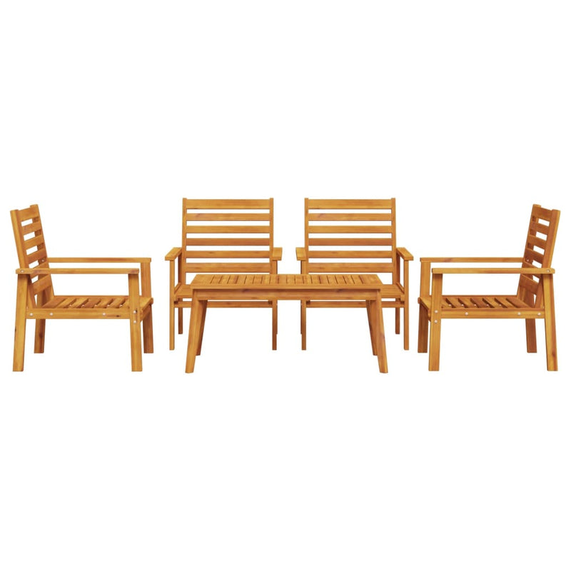 5 Piece Garden Lounge Set Solid Wood Acacia