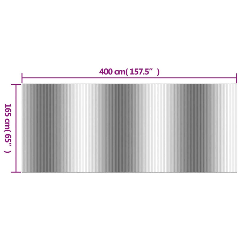 Room Divider White 165x400 cm Bamboo