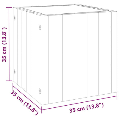 Garden Planter 35x35x35 cm Solid Wood Acacia