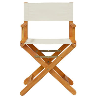 Folding Director Chairs 2 pcs Cream White Fabric