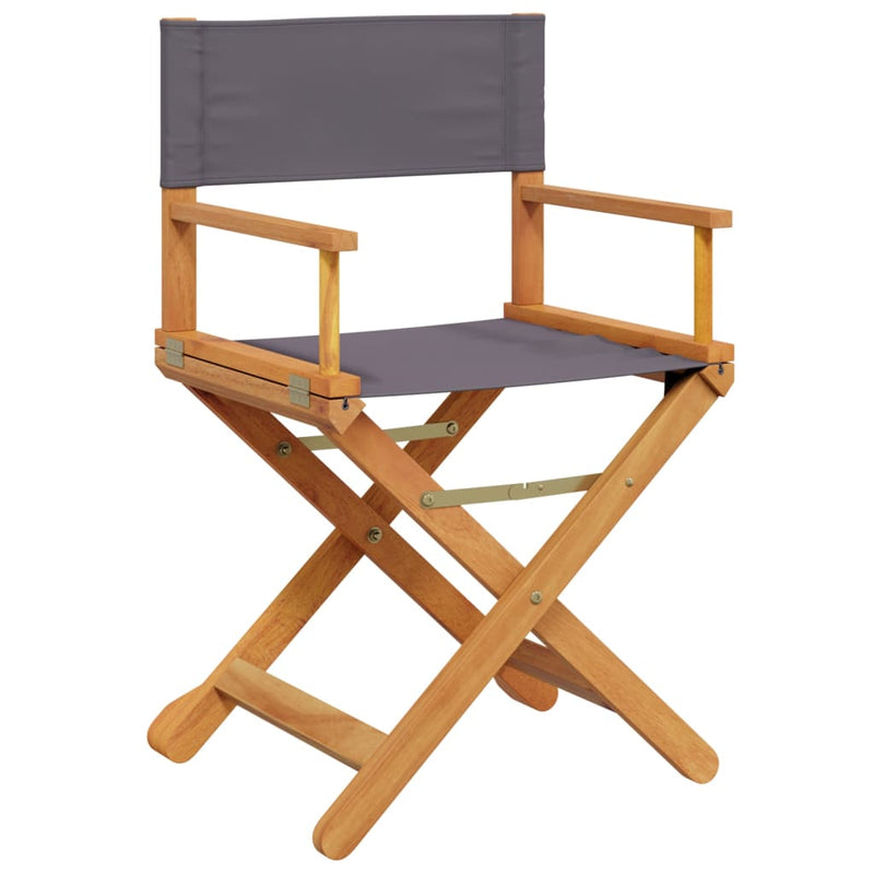 Folding Director Chairs 2 pcs Dark Grey Fabric