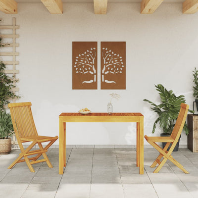 Garden Dining Table 110x55x75 cm Solid Wood Acacia