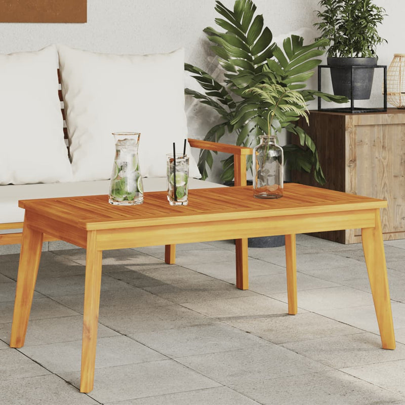 Garden Dining Table 100x55x45 cm Solid Wood Acacia