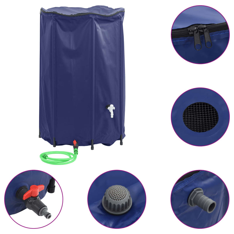 Water Tank with Tap Foldable 1000 L PVC