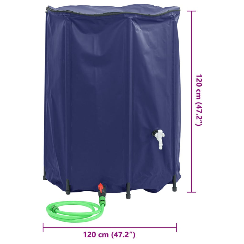 Water Tank with Tap Foldable 1350 L PVC