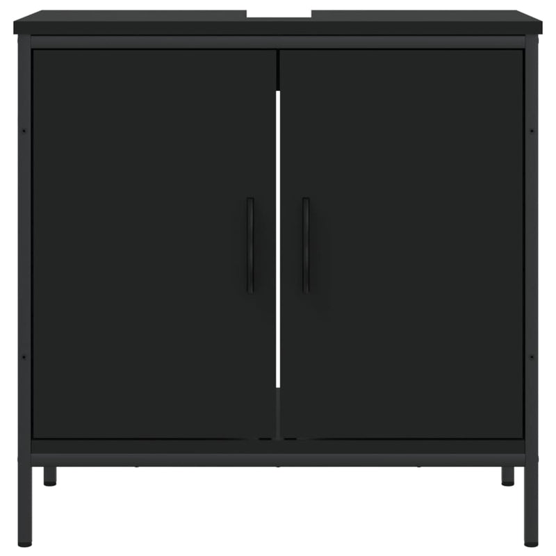 Bathroom Sink Cabinet Black 60x30x60 cm Engineered Wood