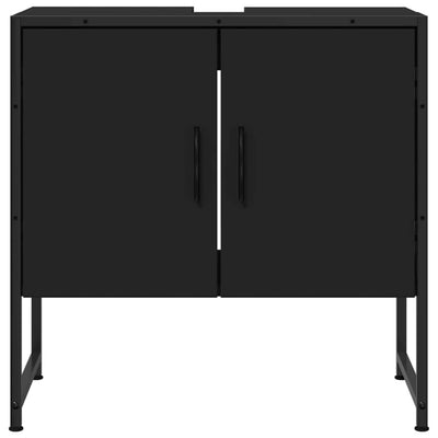 Bathroom Sink Cabinet Black 60x33x60 cm Engineered Wood