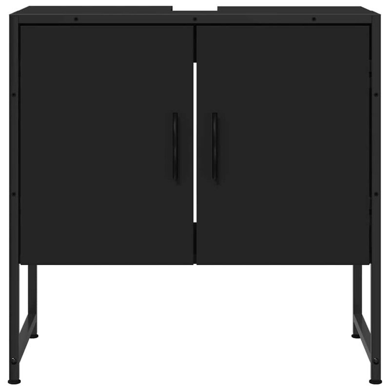 Bathroom Sink Cabinet Black 60x33x60 cm Engineered Wood