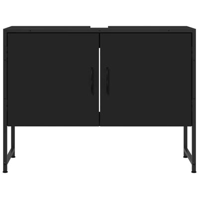 Bathroom Sink Cabinet Black 80x33x60 cm Engineered Wood