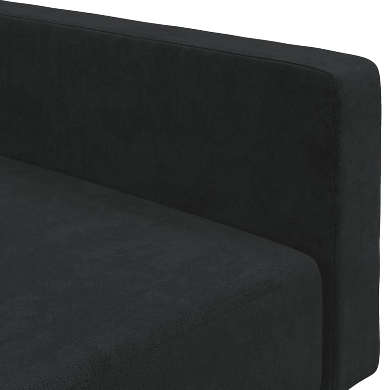 2-Seater Sofa Bed Black Velvet