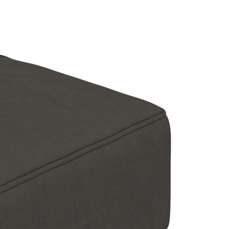 2-Seater Sofa Bed with Two Pillows Dark Grey Velvet