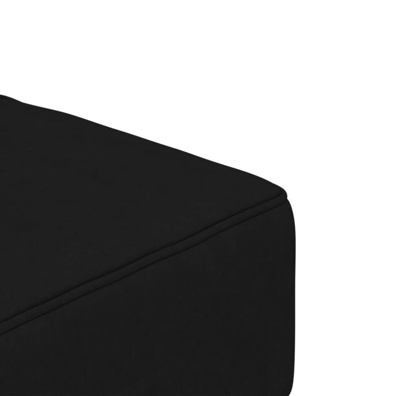 2-Seater Sofa Bed with Two Pillows Black Velvet