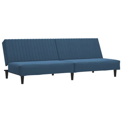 2-Seater Sofa Bed Blue Velvet