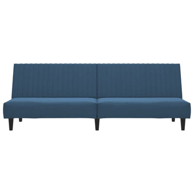 2-Seater Sofa Bed Blue Velvet