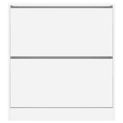 Shoe Cabinet White 80x21x87.5 cm Engineered Wood