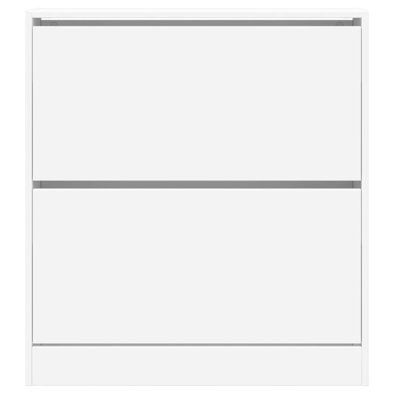 Shoe Cabinet White 80x21x87.5 cm Engineered Wood