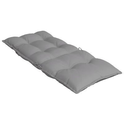 Highback Chair Cushions 2 pcs Grey Oxford Fabric