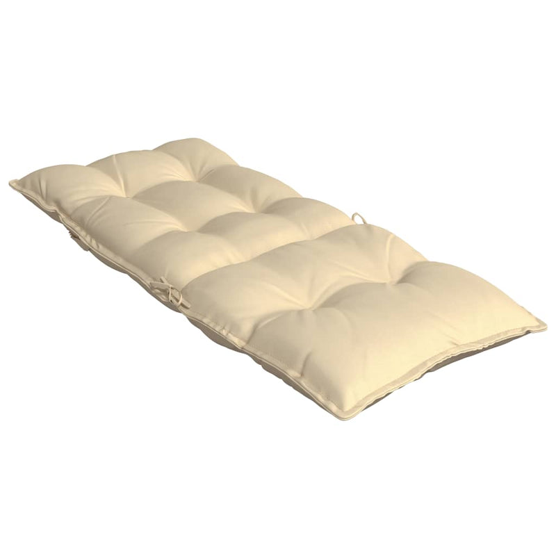 Highback Chair Cushions 2 pcs Beige Oxford Fabric