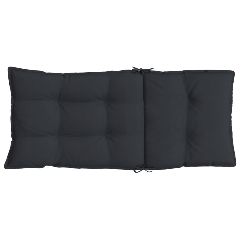 Highback Chair Cushions 4 pcs Black Oxford Fabric