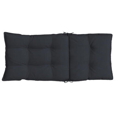 Highback Chair Cushions 6 pcs Black Oxford Fabric