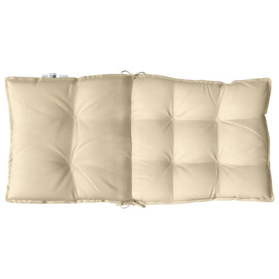 Lowback Chair Cushions 6 pcs Beige Oxford Fabric