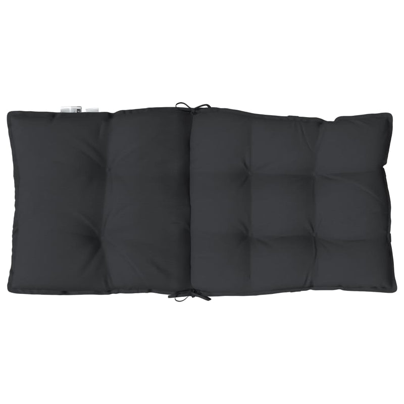 Lowback Chair Cushions 6 pcs Black Oxford Fabric