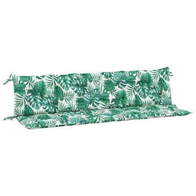 Garden Bench Cushions 2 pcs Leaf Pattern 200x50x7 cm Oxford Fabric