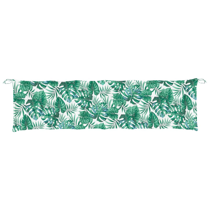 Garden Bench Cushions 2 pcs Leaf Pattern 200x50x7 cm Oxford Fabric