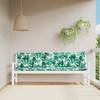 Garden Bench Cushions 2 pcs Leaf Pattern 200x50x7 cm Oxford Fabric