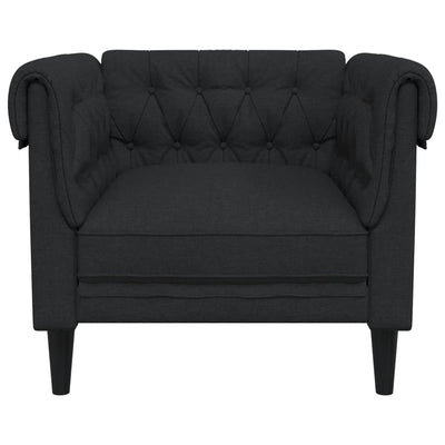 Chesterfield Sofa Chair Black Fabric
