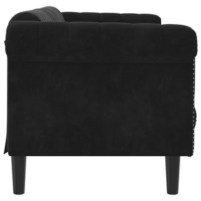 Sofa 3-Seater Black Velvet