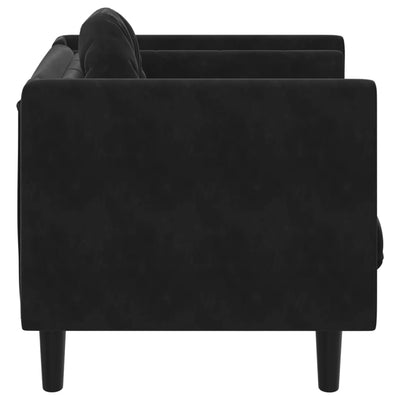 Sofa Chair with Cushion Black Velvet