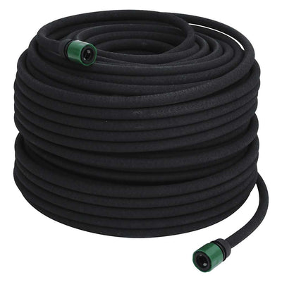 Garden Soaker Hose Black 0.6" 100 m Rubber