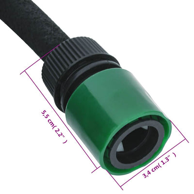 Garden Soaker Hose Black 0.6" 100 m Rubber