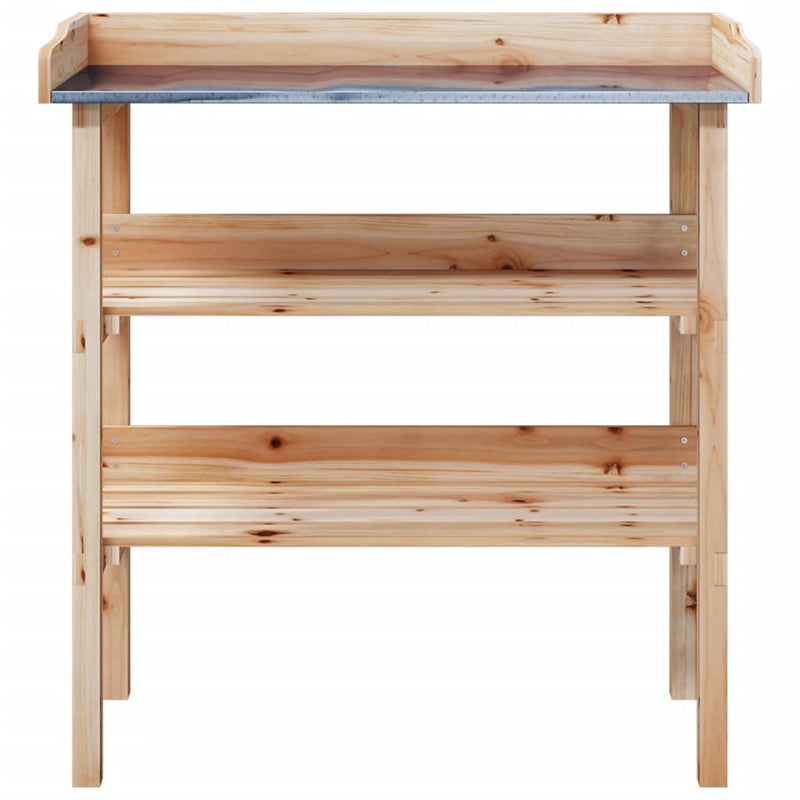 Plant Table with Shelves 78x38x82.5 cm Solid Wood Fir