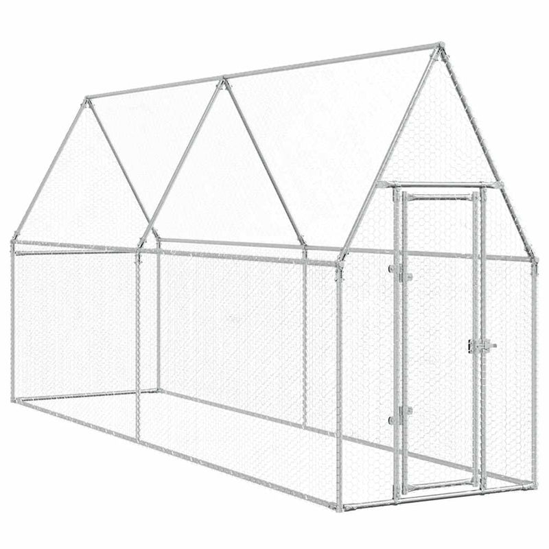 Chicken Cage Silver 400x100x190 cm Galvanised Steel