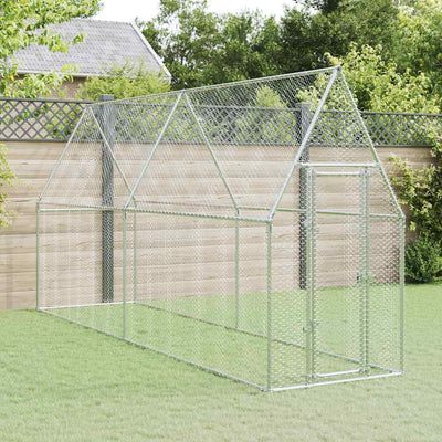 Chicken Cage Silver 400x100x190 cm Galvanised Steel