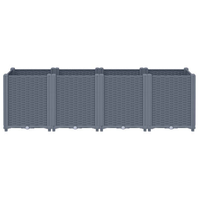 Garden Planter Grey 160x40x53 cm PP