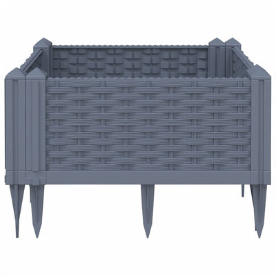 Garden Planter with Pegs Blue Grey 42.5x42.5x28.5 cm PP